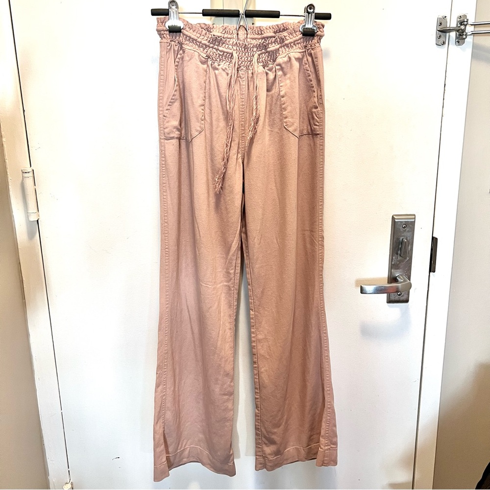 SYMPLY BLESSED Light Pink Wide-Leg Pants fit L-XL
